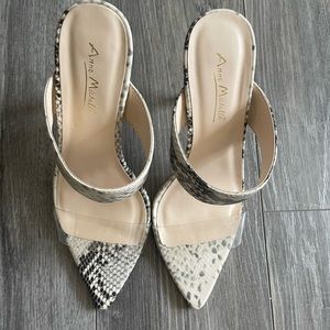 Snake Print Mule Heel
